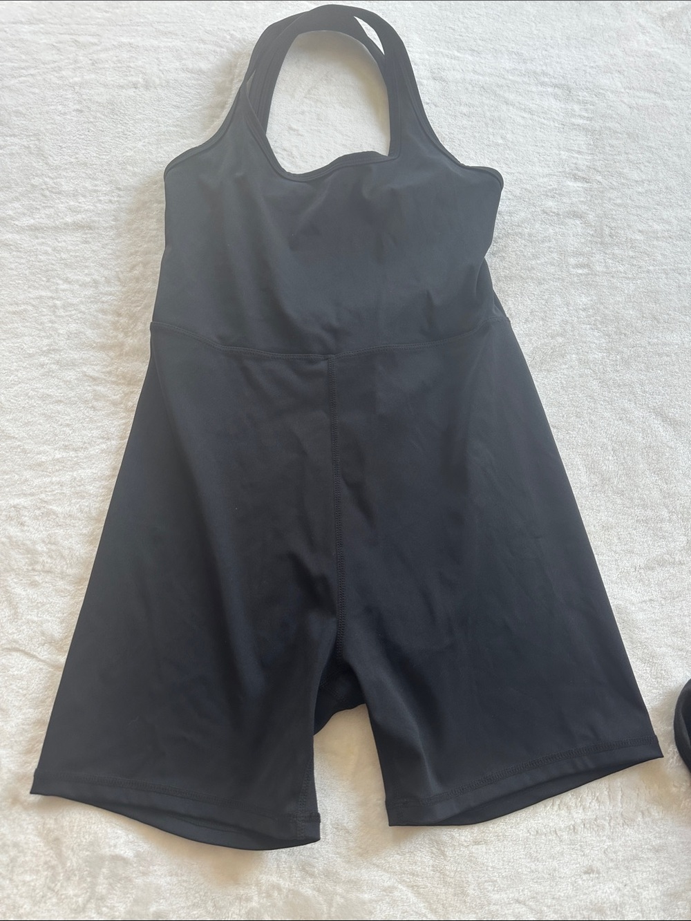 SHEIN Black Women's Active Shapewear One-Piece Romper